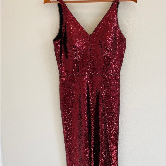 Nightway Red Sequin Gown sz 8/M NWT - Picture 2 of 15